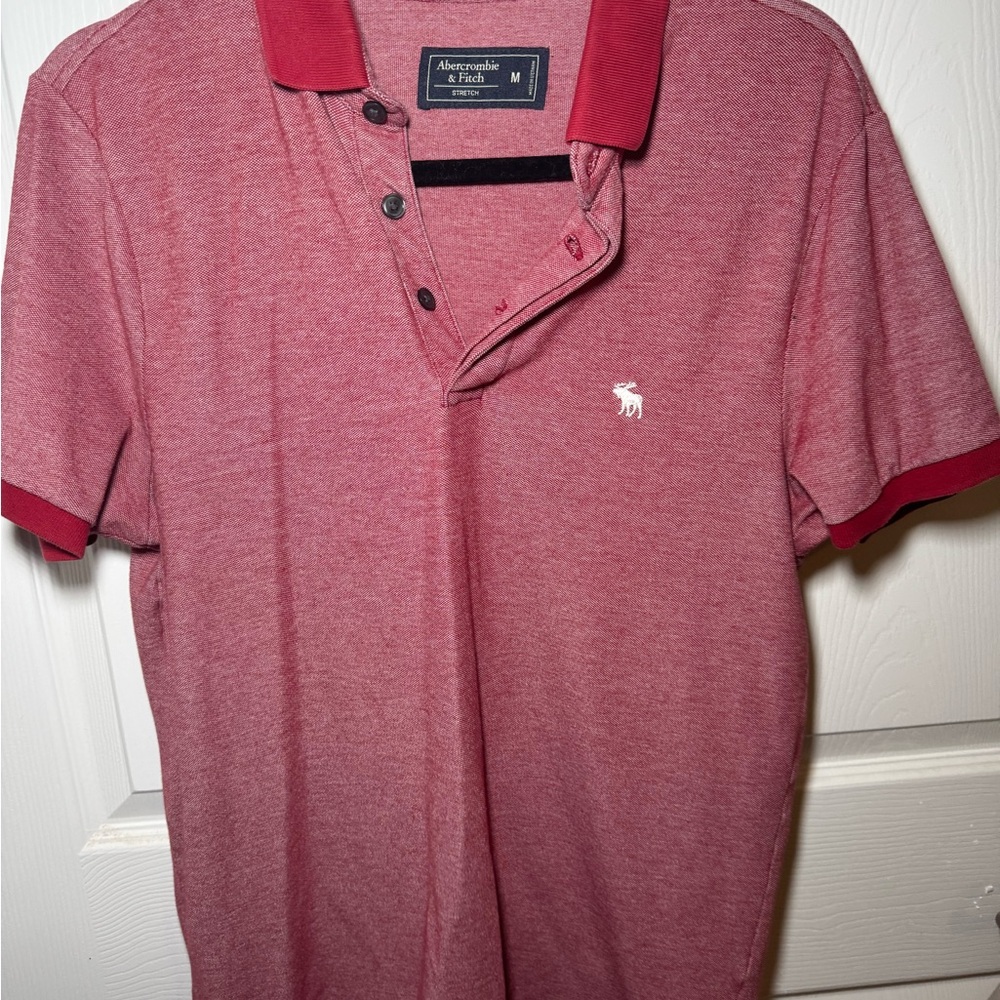 Abercrombie & Fitch Men's Polo in Rich Red